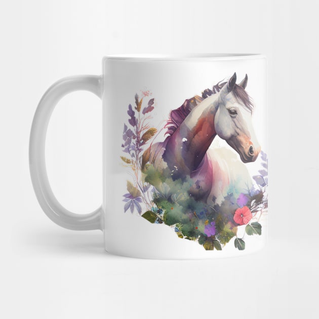 Horse Floral by Mixtgifts